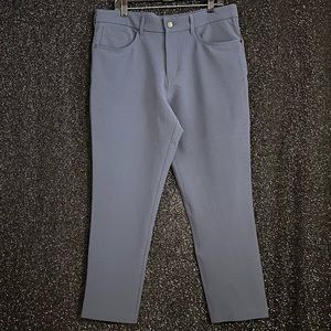 Panama Jack Mens Pants 36x30 Blue Commuter Chino 4 Way Stretch Golf Flat Front